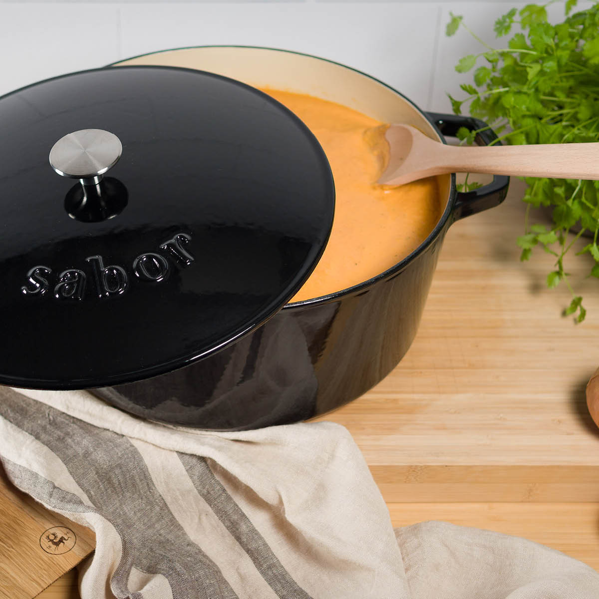 Sabor Gjutjärnsgryta 9,5 L Svart