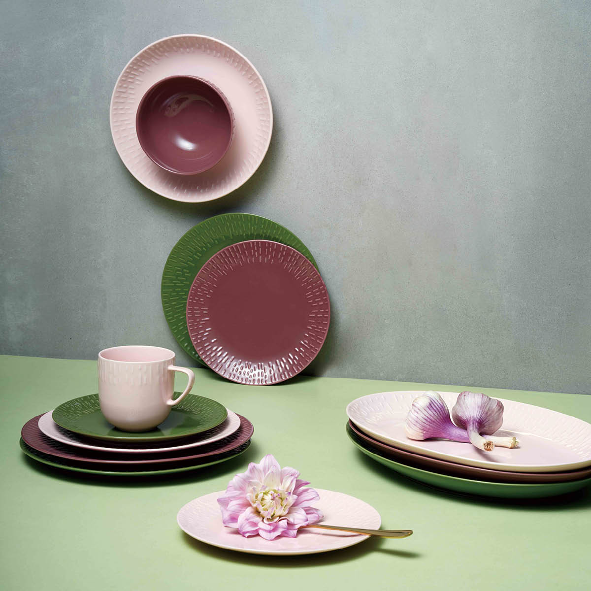 Confetti Desserttallrik 21 cm Oliv