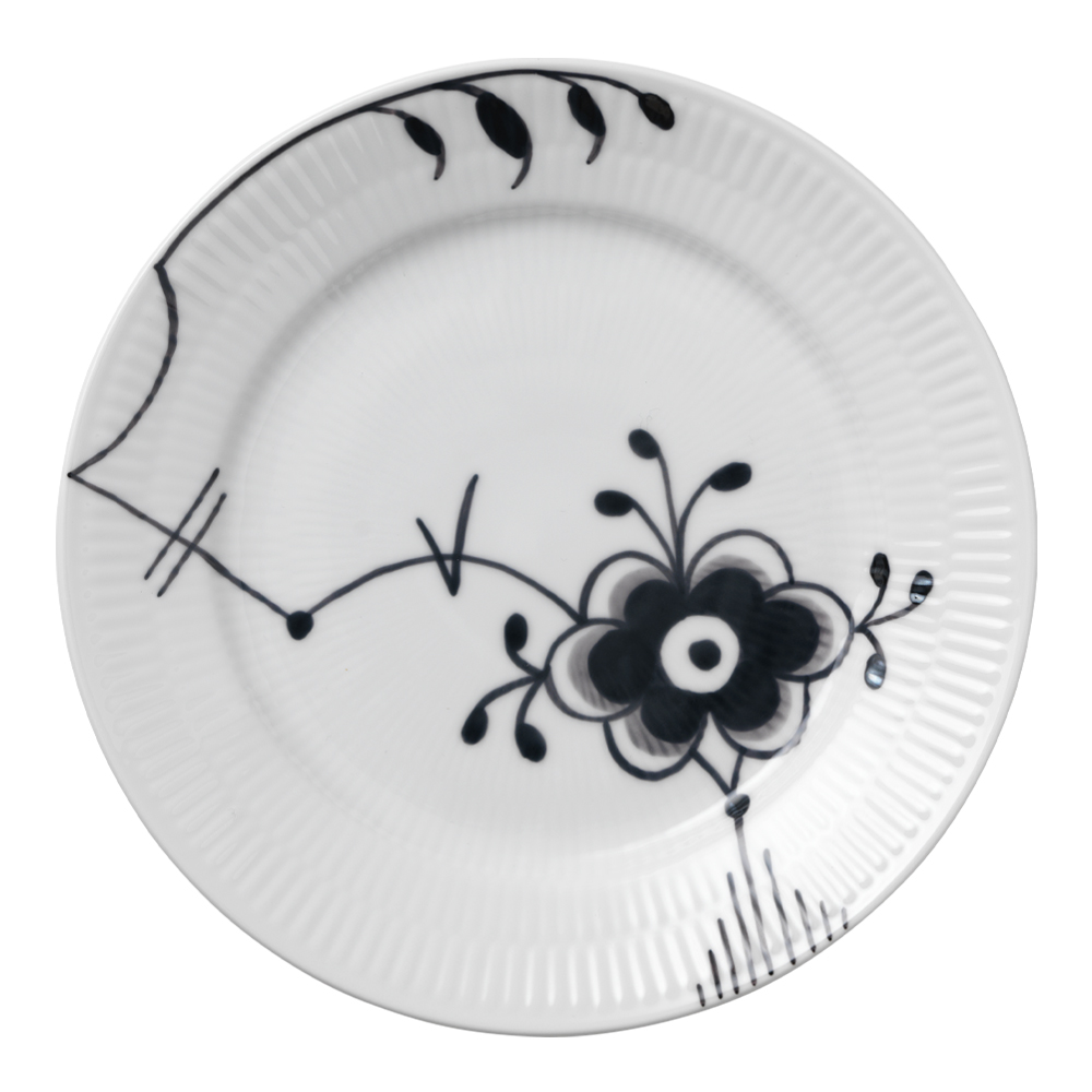 Black Fluted Mega Tallrik 19 cm