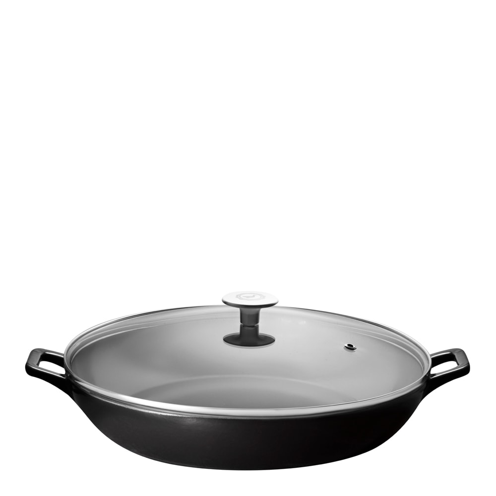 Stenfors Buffetgryta med glaslock 3 L Svart