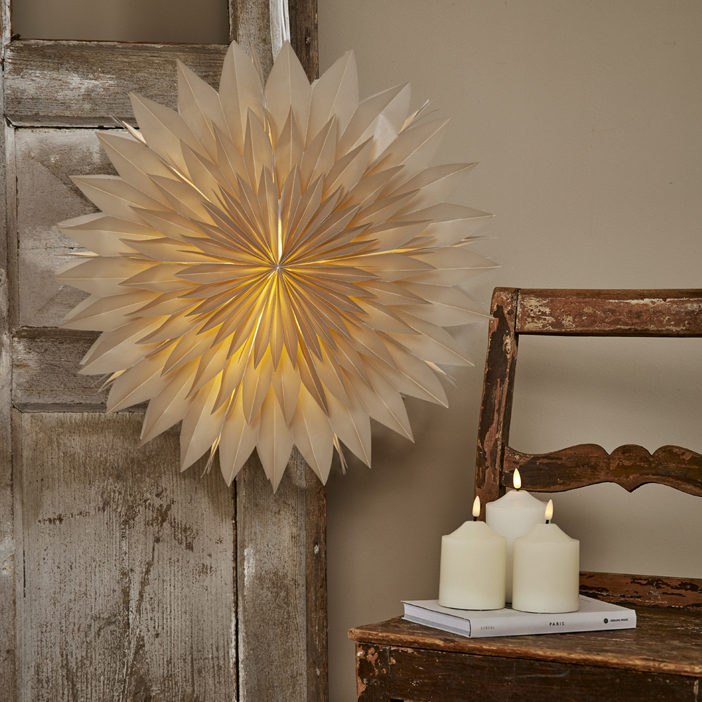 Dis Julstjärna Papper 50 cm Beige
