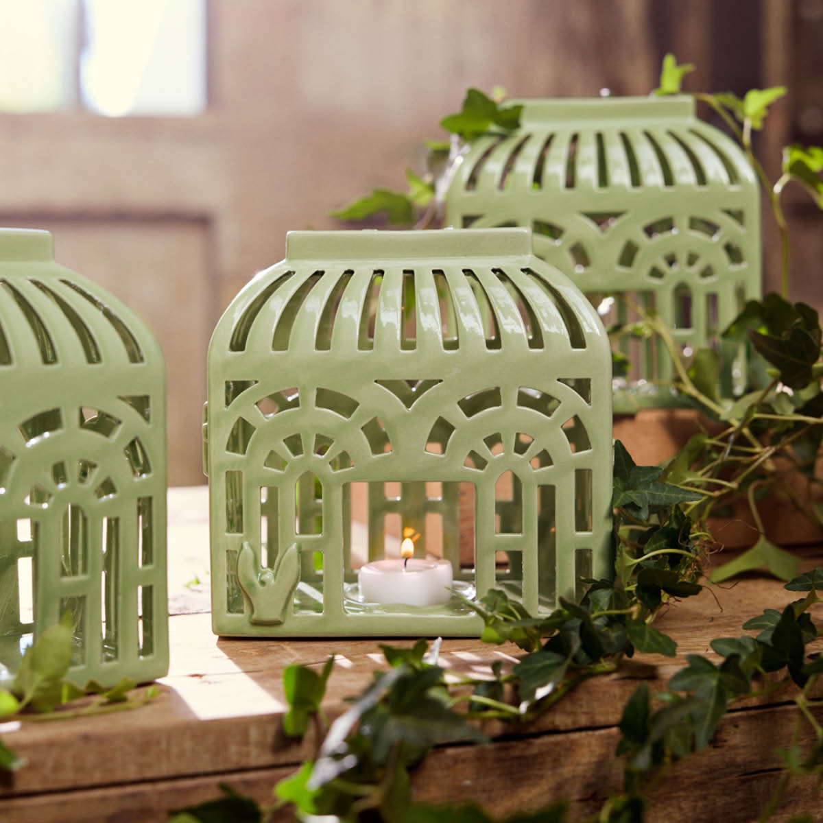 Orangery Ljuslykta 16 cm Spring Leaf