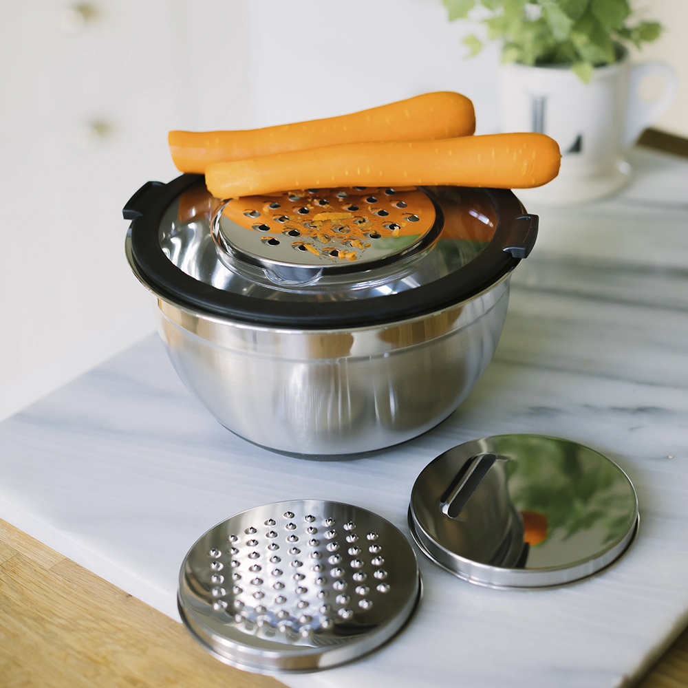 Betje Bunke med Lock 3 Rivjärn 3 L Rostfri