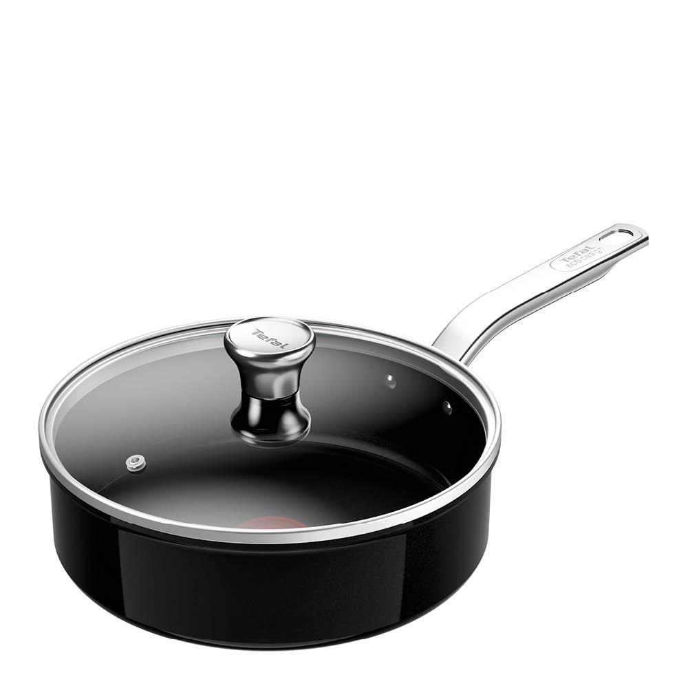 Renew+ Sauteuse med Glaslock 24 cm Svart