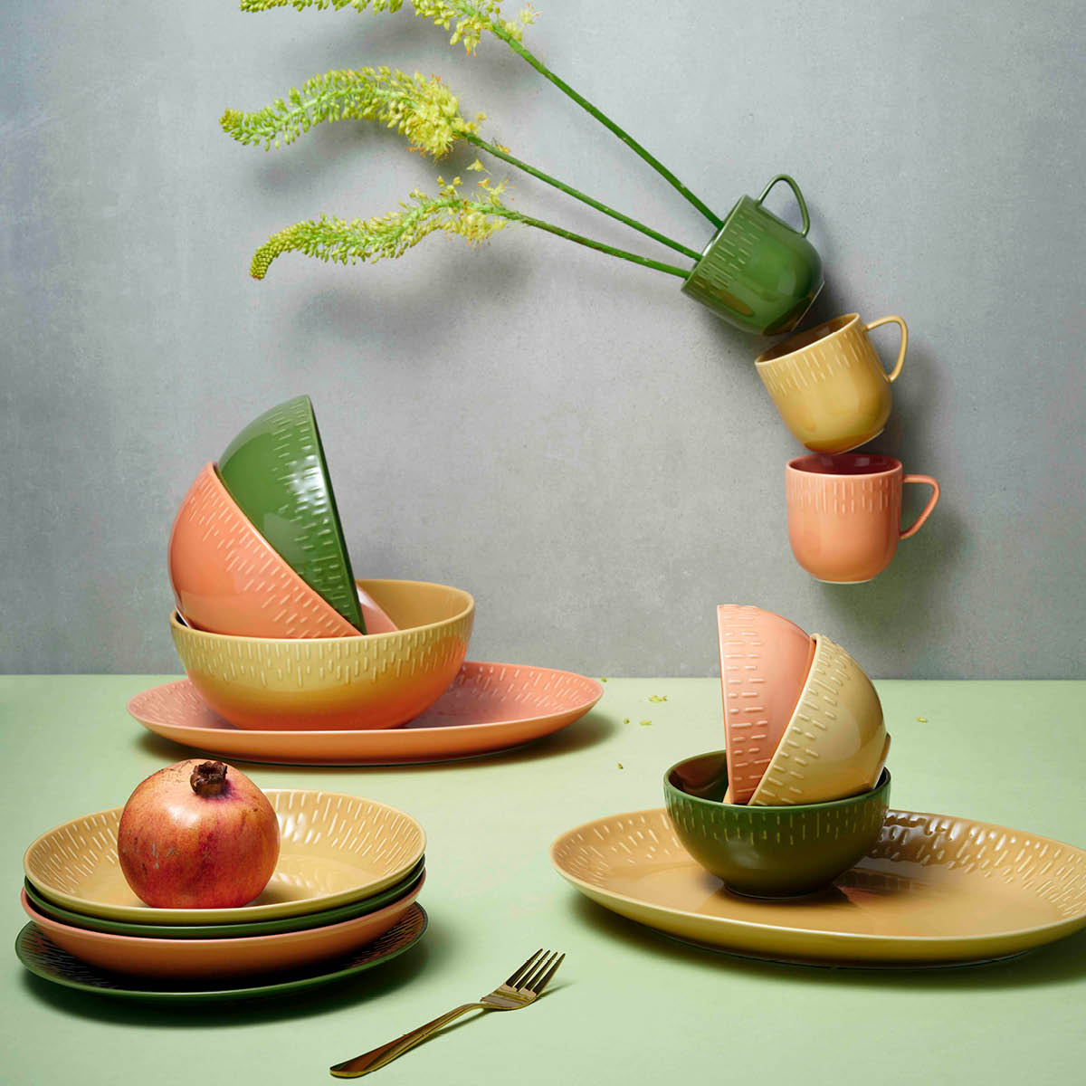 Confetti Skål 14 cm Senap