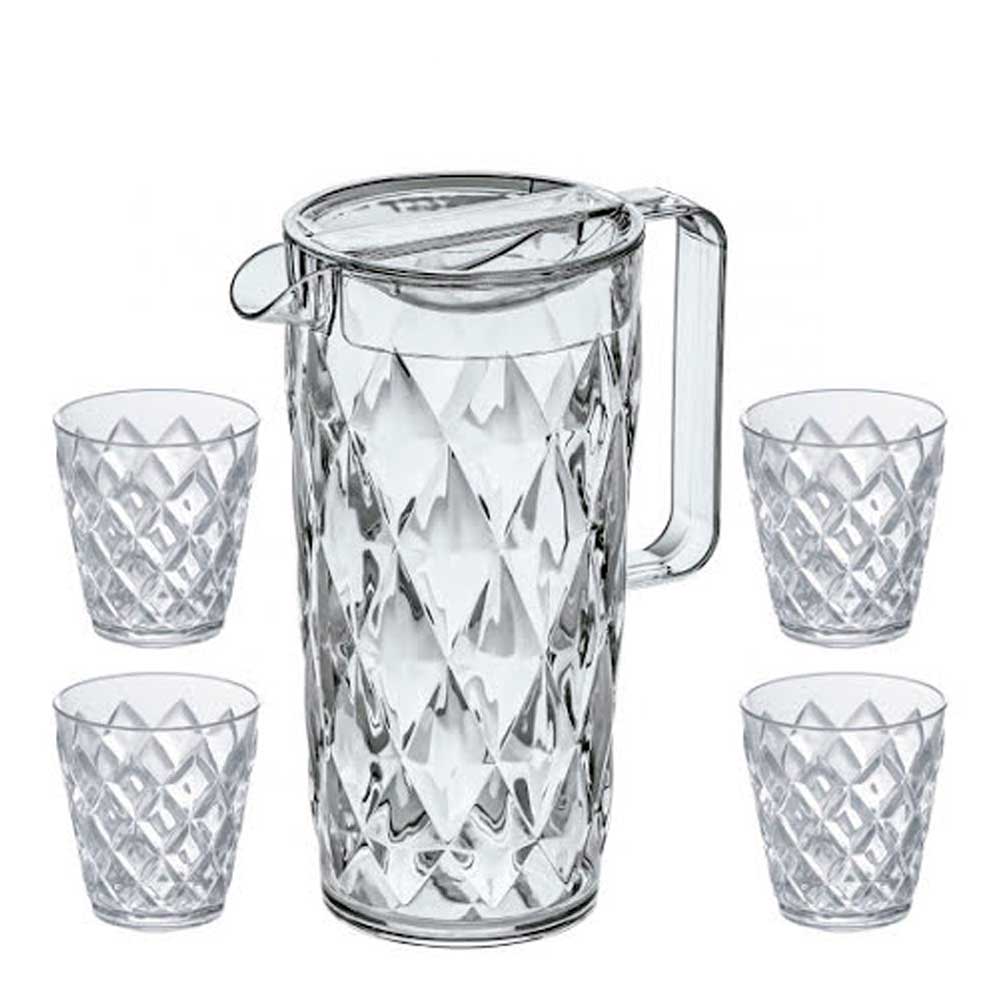 Crystal Karaff + Glas 4-pack Klar