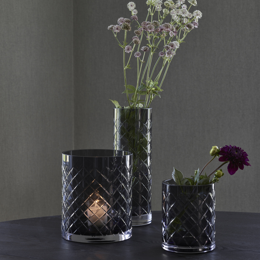 Skyline Lux Lykta 12x15 cm Kolgrå