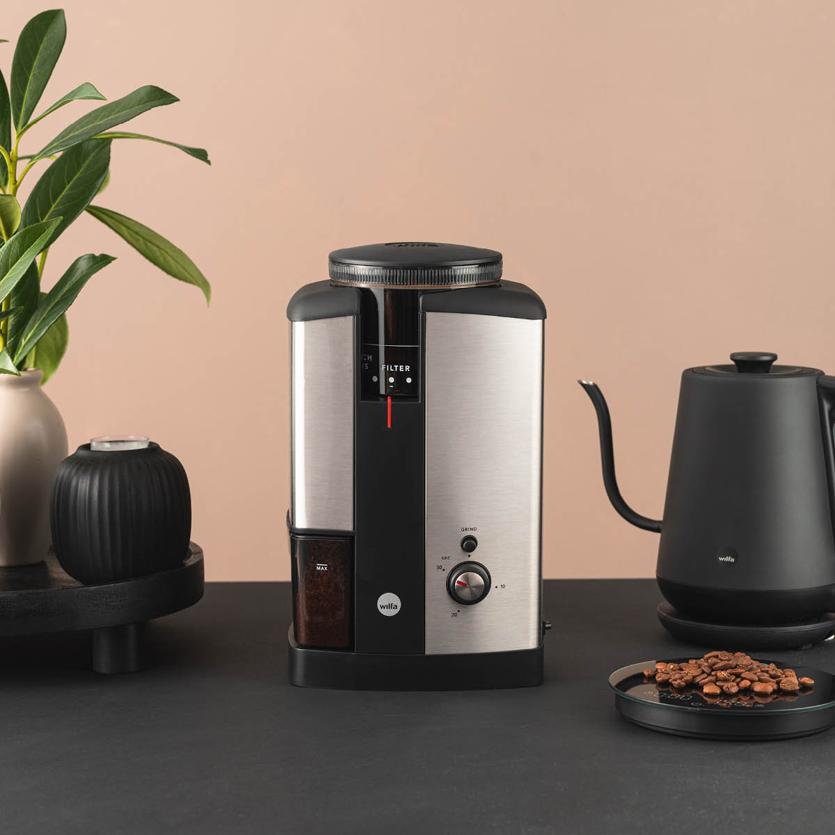 Kaffekvarn WSCG-2 Svart/Rostfri