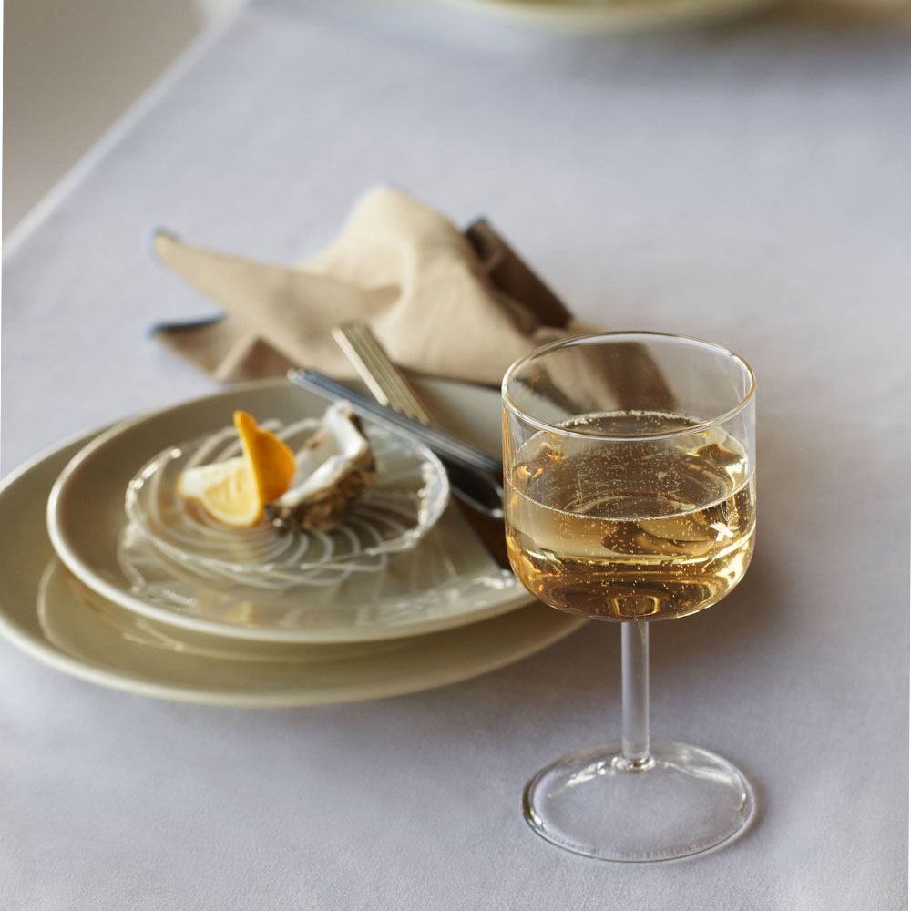 Spin Assiett Glas 2-pack  Vit/Klar