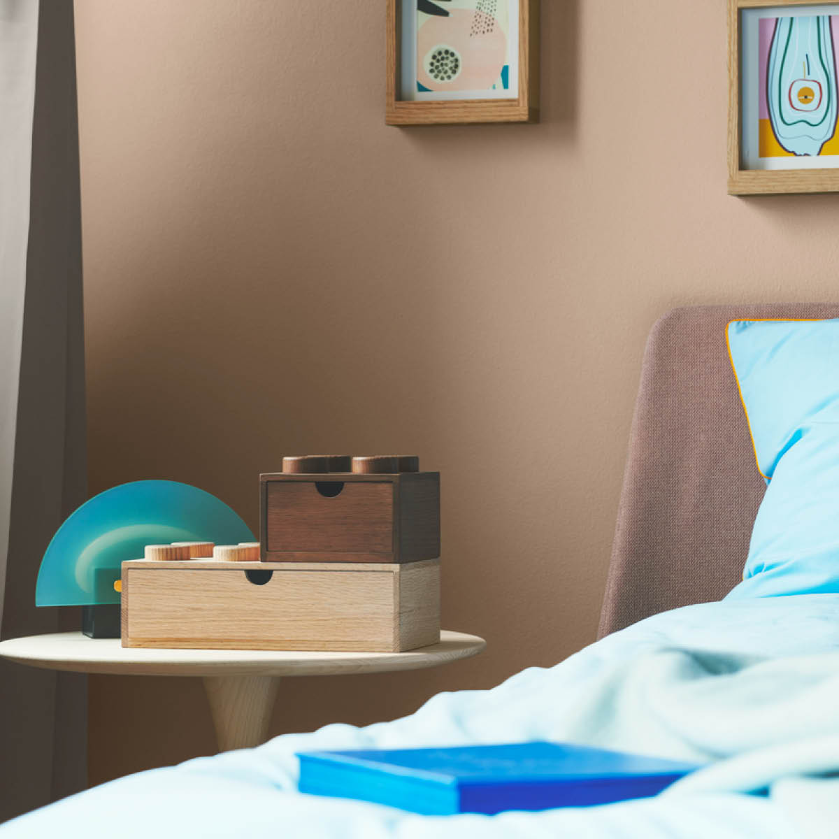 Wooden collection Skrivbordslåda 2x2 Mörk Ek