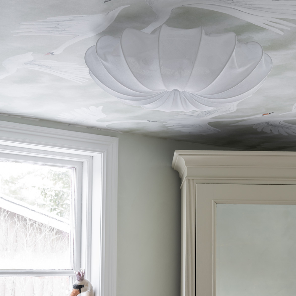 Anna Plafond Linne 60 cm Vit