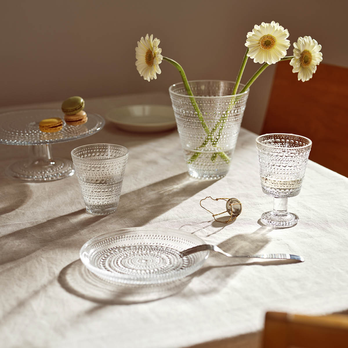 Kastehelmi Glas på fot 2-pack Klar