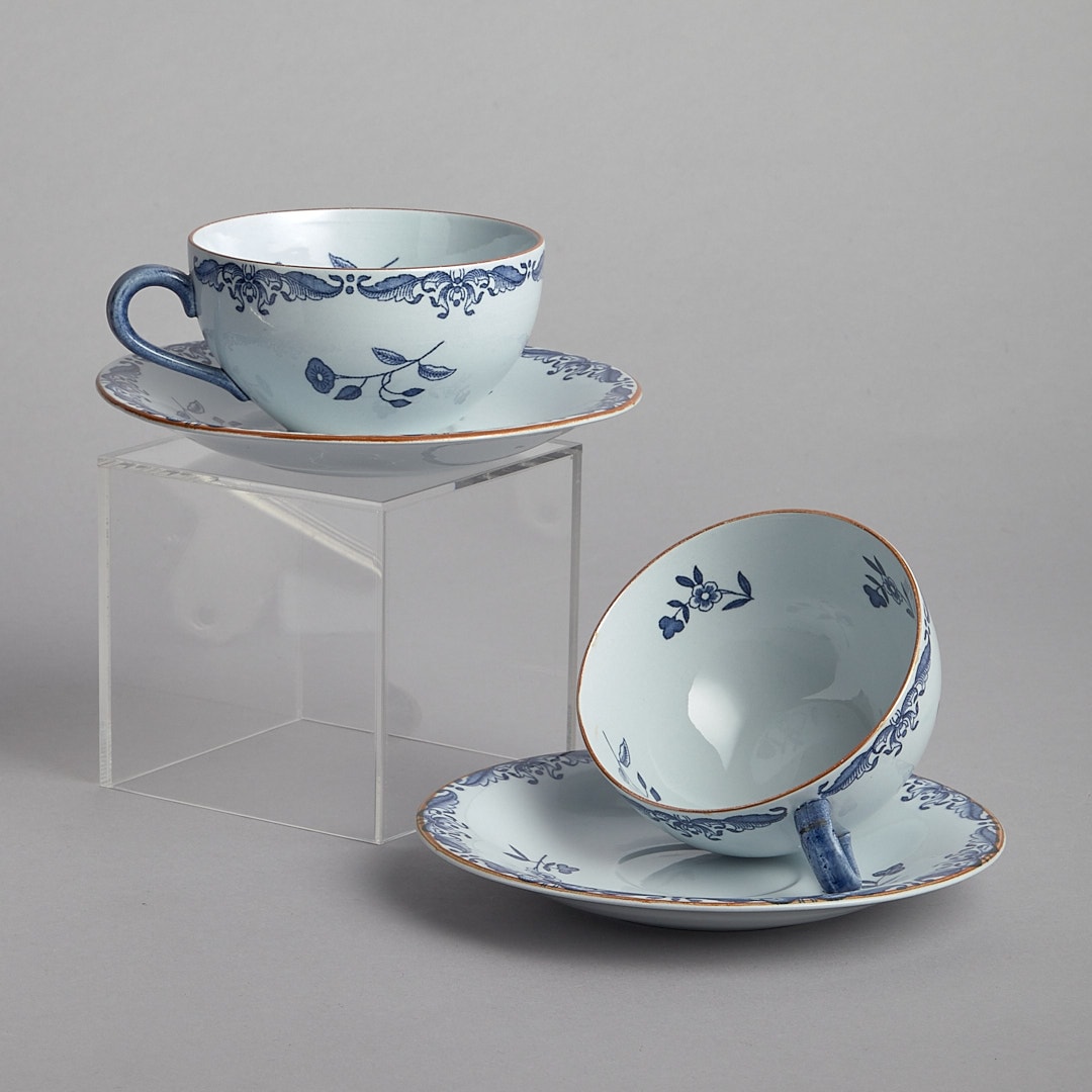 "Ostindia" Kaffekoppar med Fat 2 st