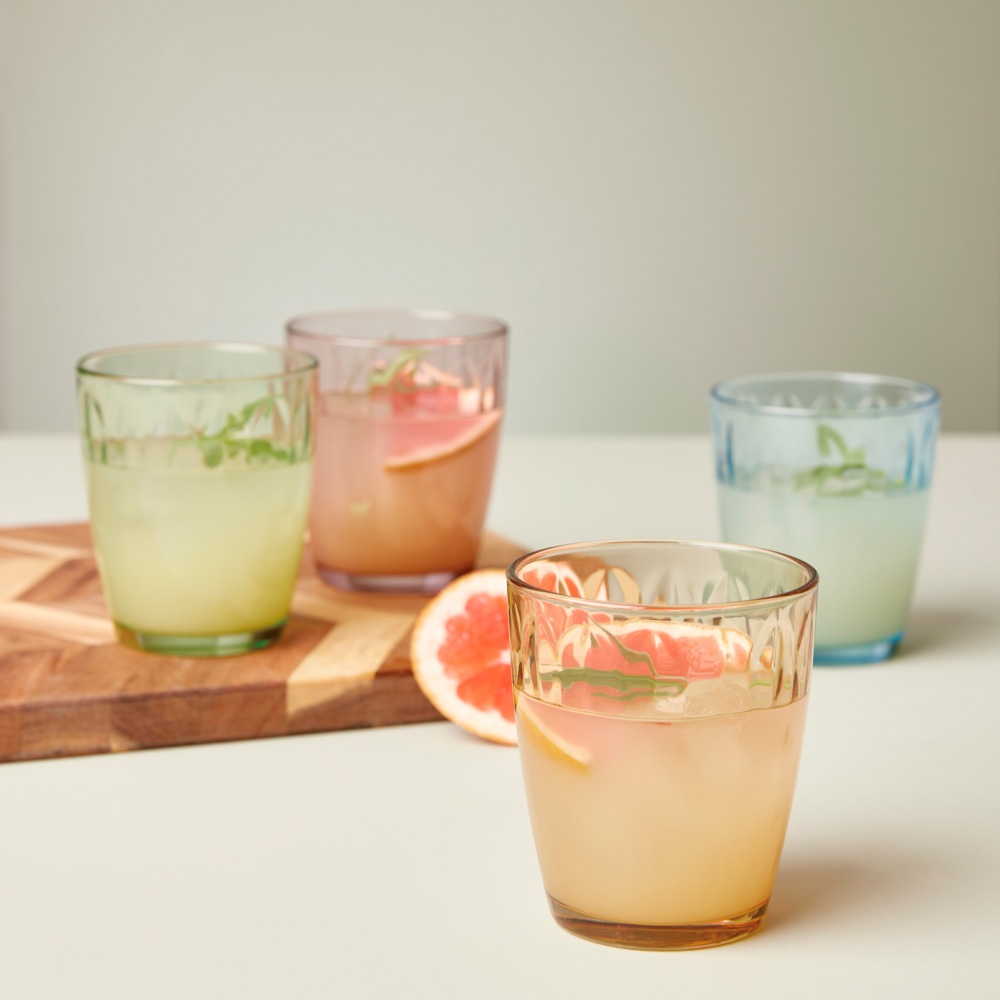 Mosaic Vattenglas 34 cl 4-pack Flerfärgad