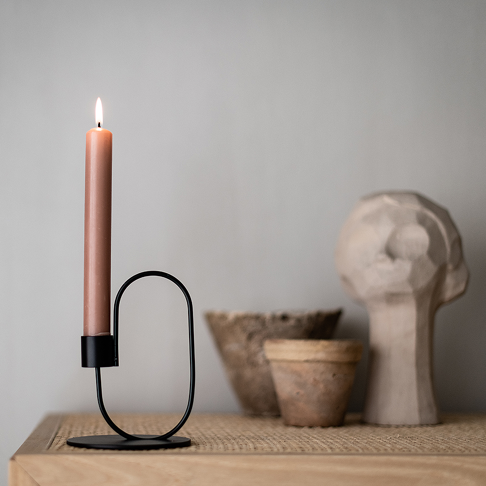 Swoop Ljusstake 13 cm Svart