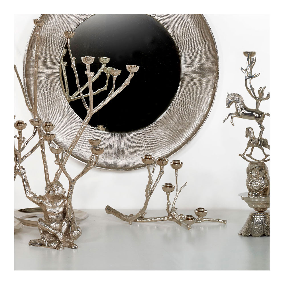 Twiggy Ekorre Kandelaber Silver