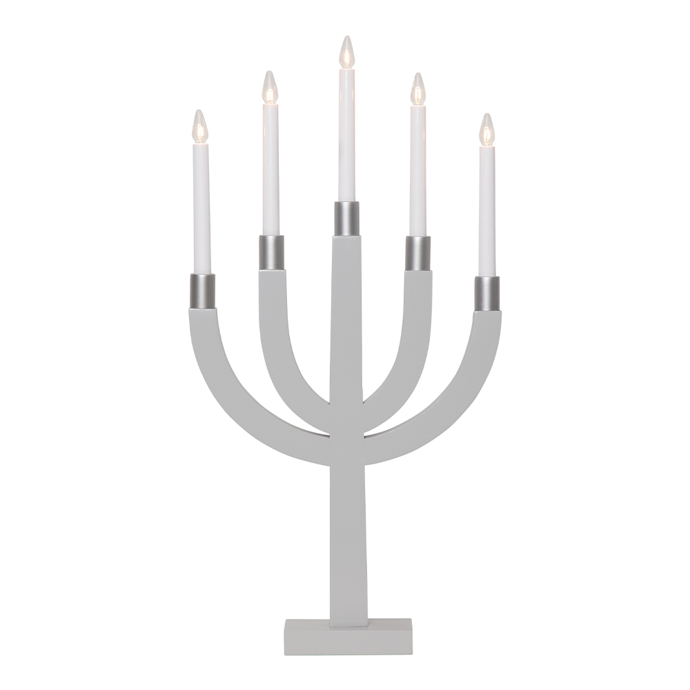 Elias Adventsljusstake 67 cm Ljusgrå
