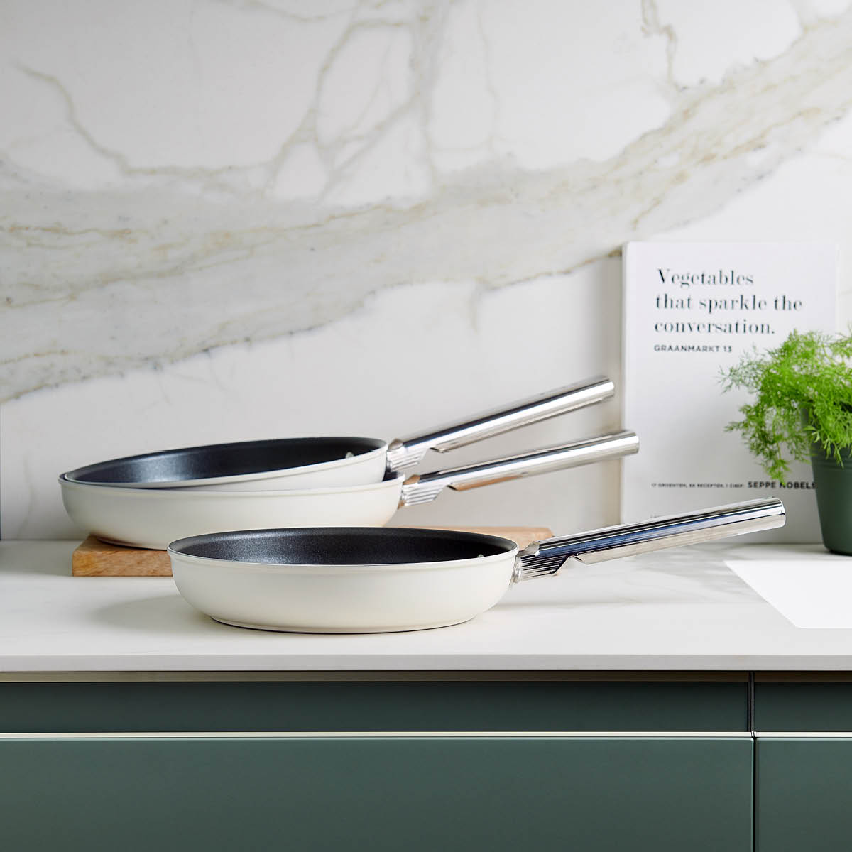 Smeg 50's Style Stekpanna 28 cm Creme