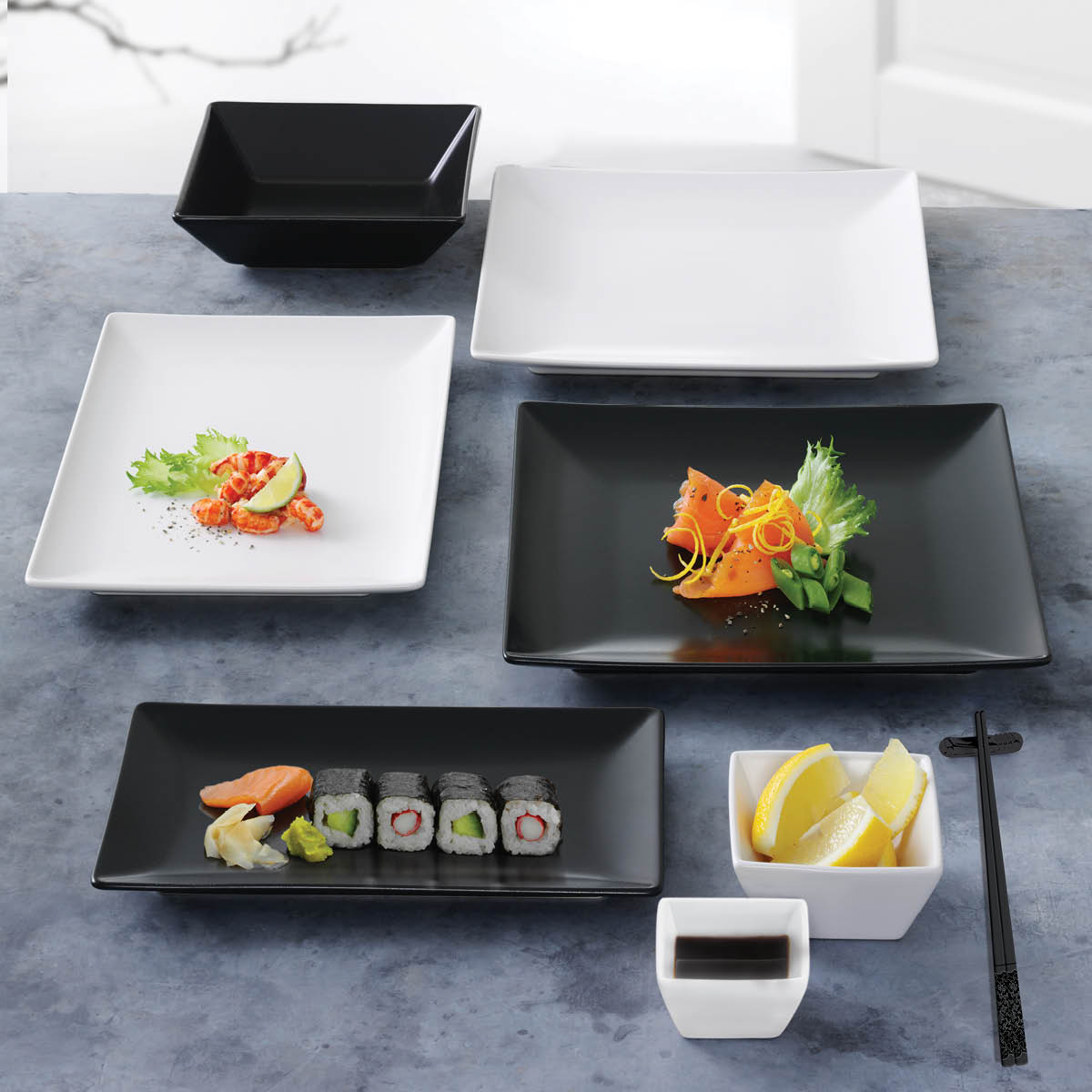 Quadro Skål 17,5x17,5 cm Svart matt