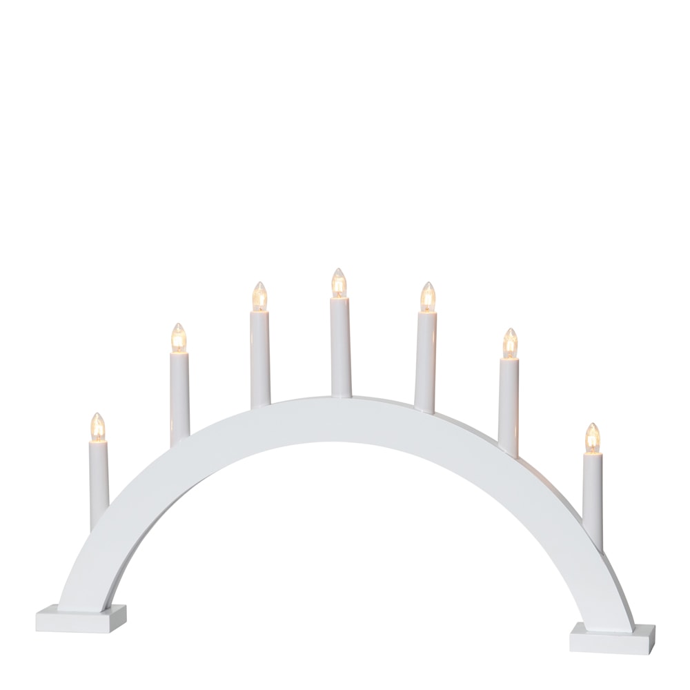 Trapp Adventsljusstake Båge 34 cm Vit