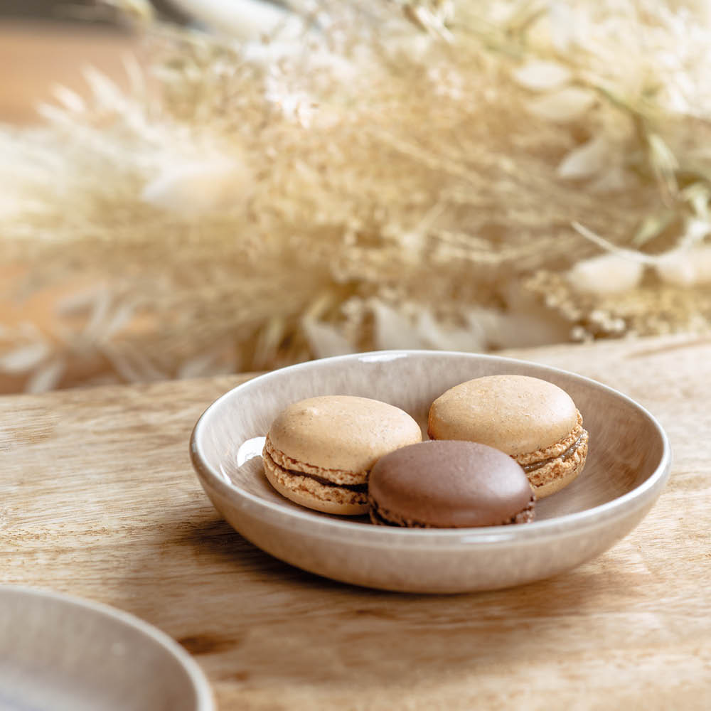 Perlemor Sand Dipp Skål 12 cm Beige