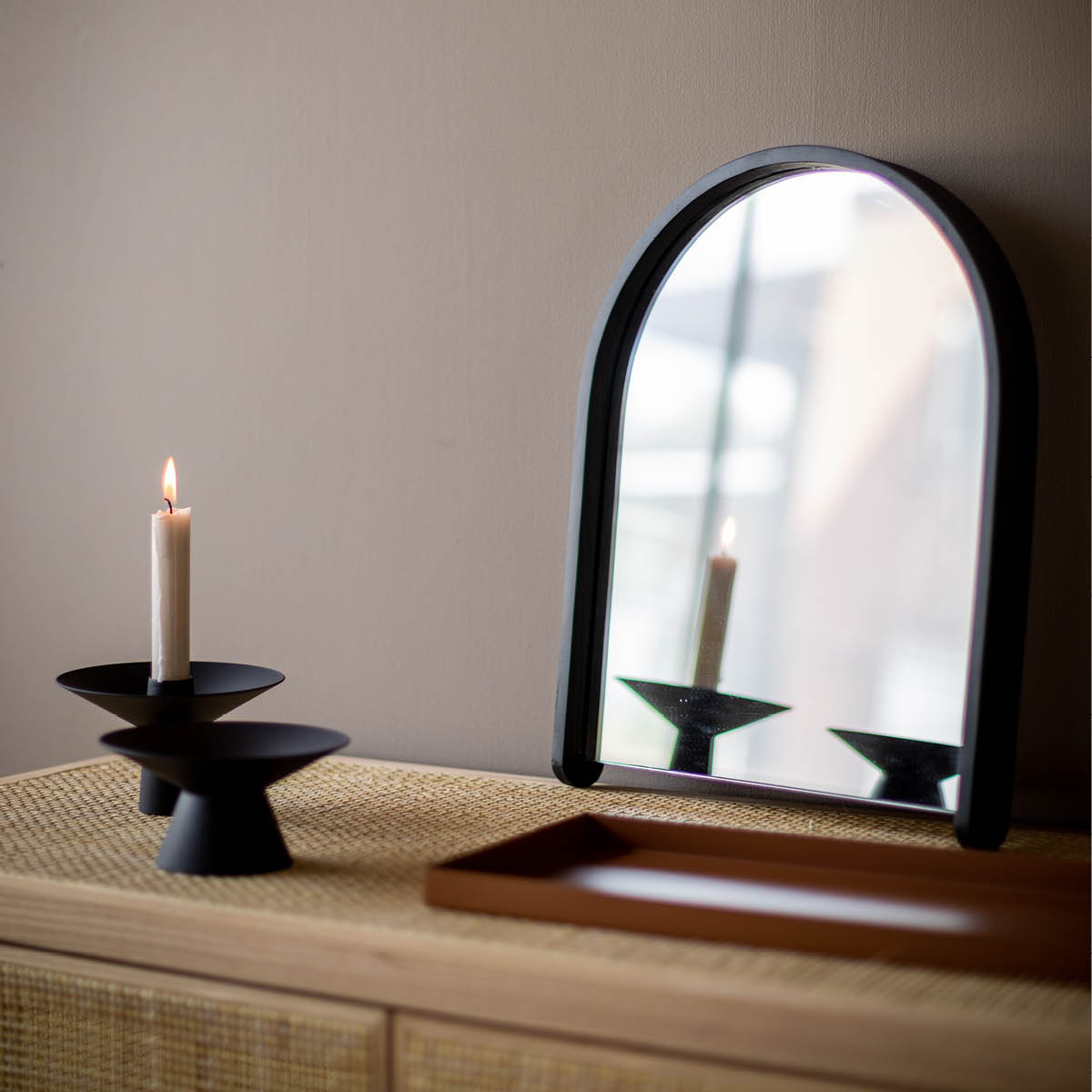 Uma Ljusstake 14x9,5 cm Svart