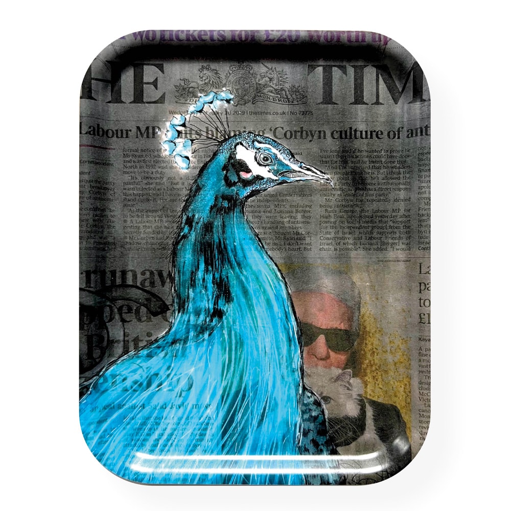 Bricka RIP Karl Lagerfeld 28x36 cm Svart