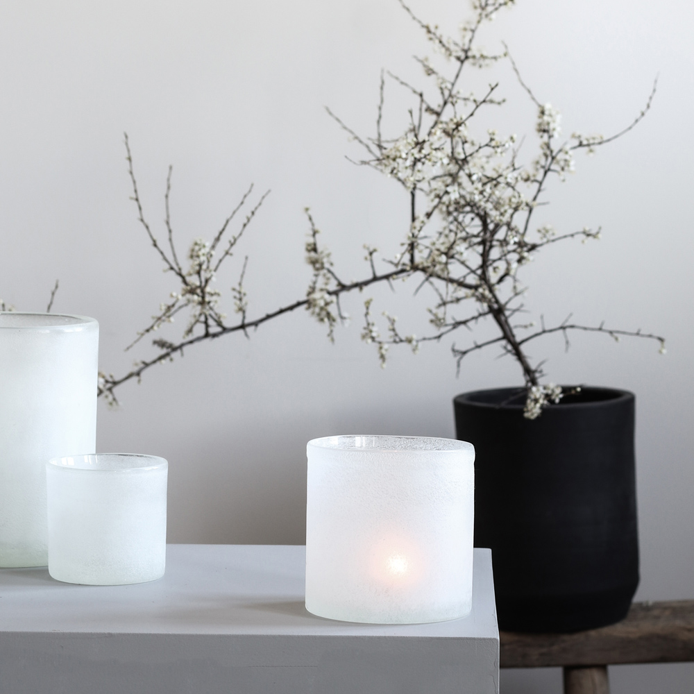 Frost Ljuslykta 9x9 cm Vit