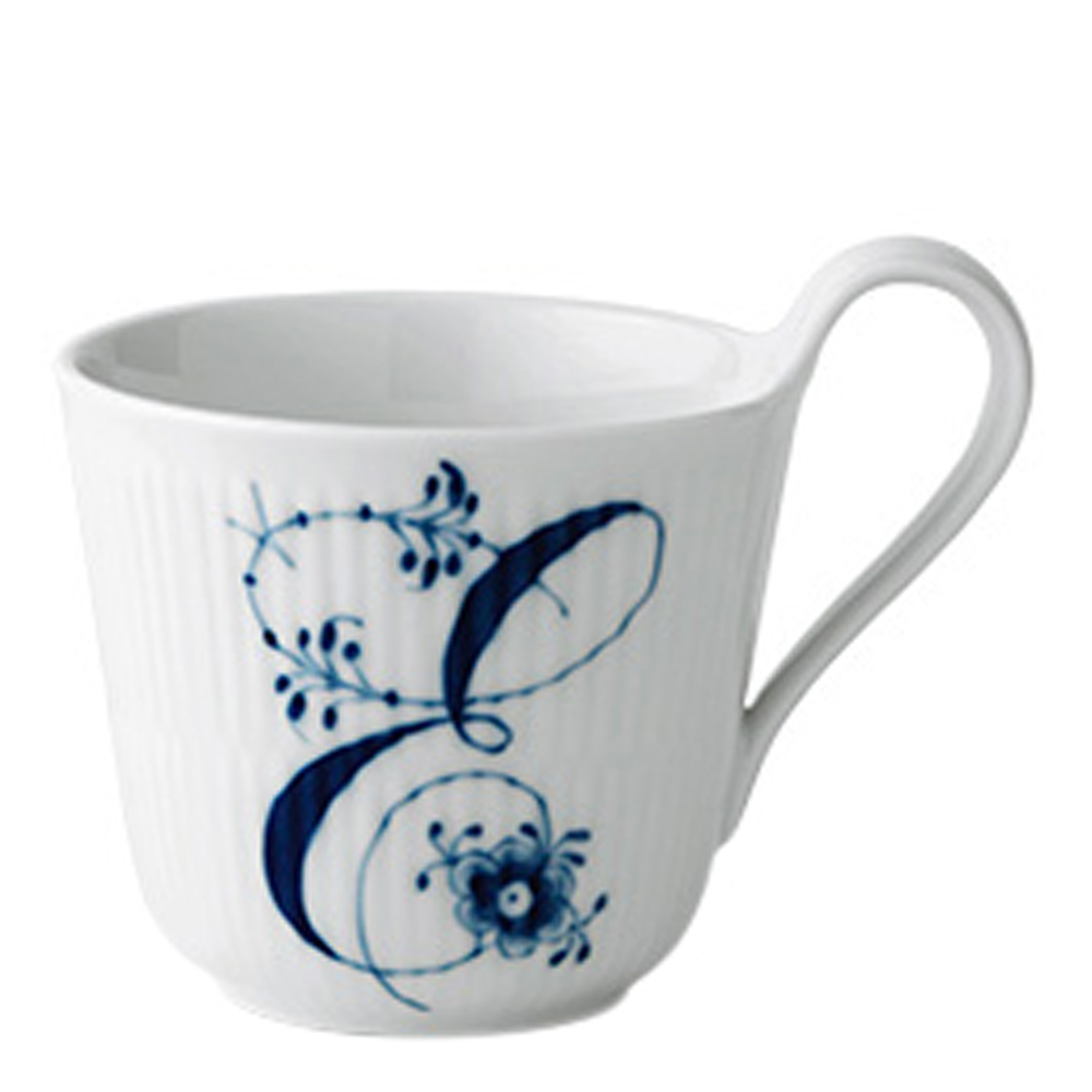 Blue Fluted Pl Alphabet Mugg 33 cl E