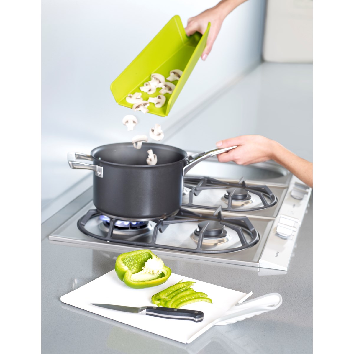 Chop2Pot Plus Skärbräda Large 36x27 cm Svart