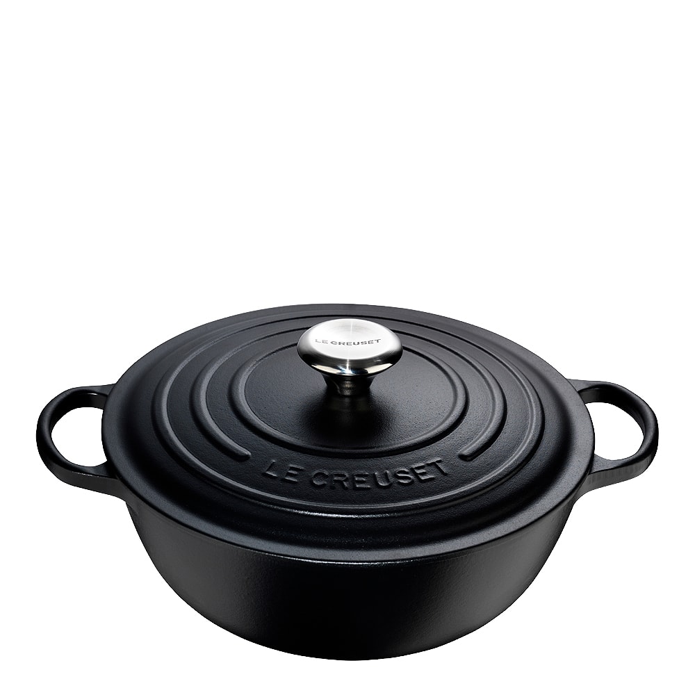 Gjutj&auml;rnsgryta rund 32 cm 7 L Mattsvart