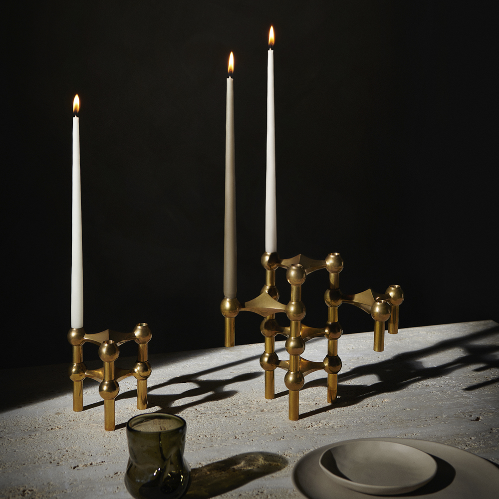 Stoff Nagel Ljusstake 3-pack Mässing