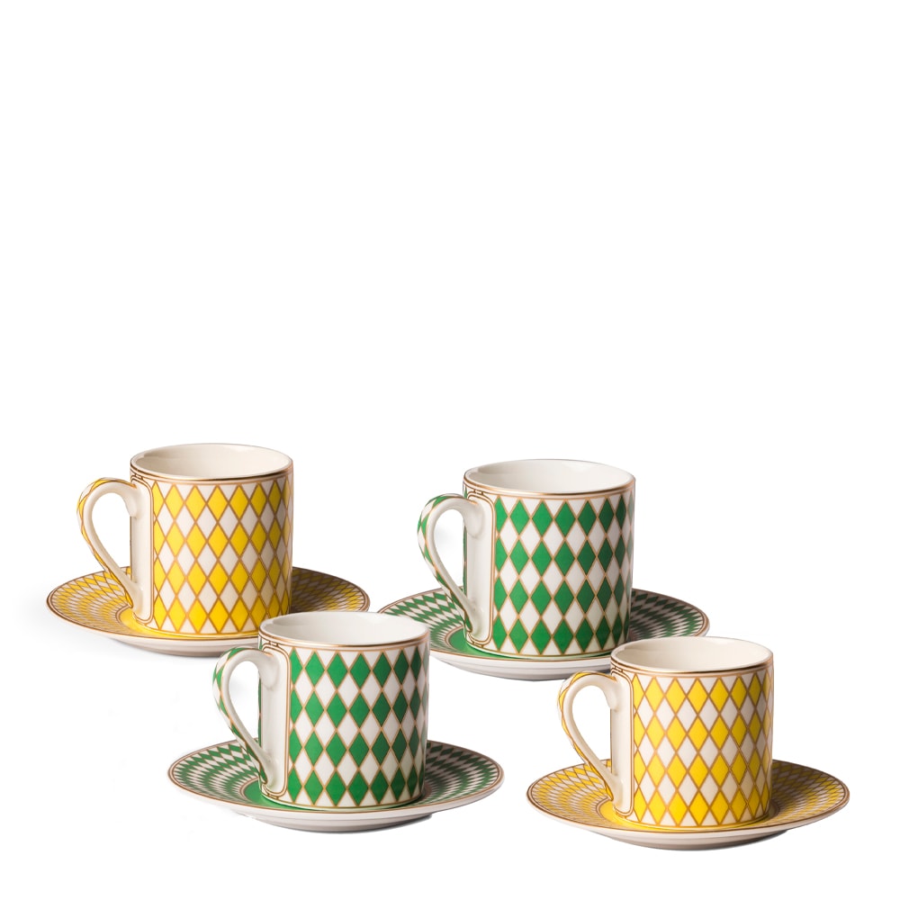 Chess Espresskopp med Fat 4-pack 10 cl