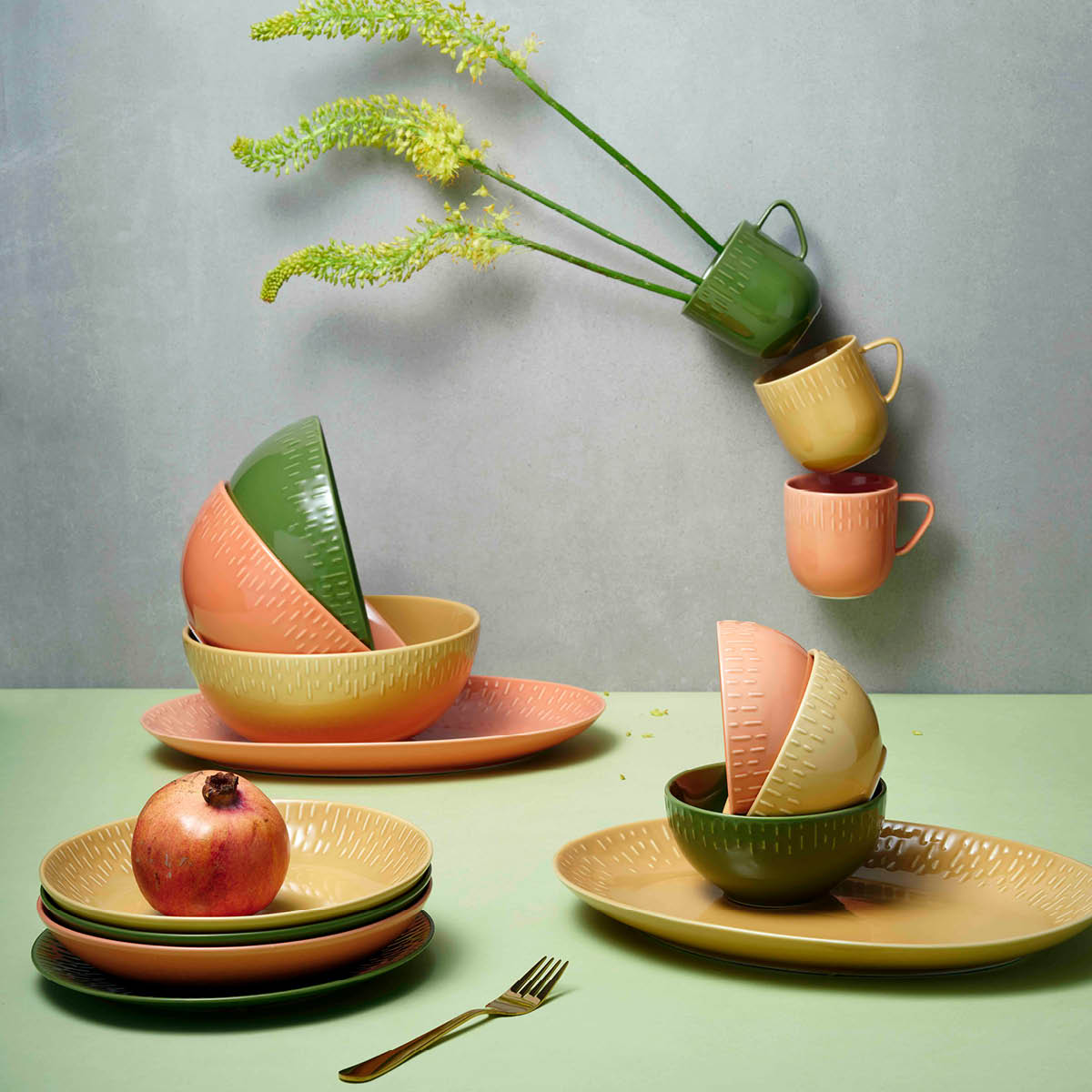 Confetti Uppläggningsfat ovalt 36x25 cm Senap