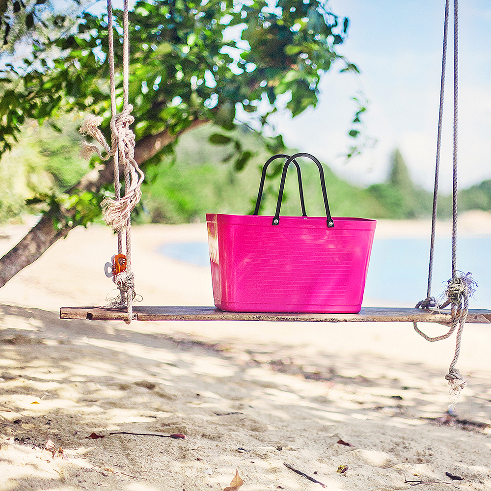 Väska Plast Stor Cerise