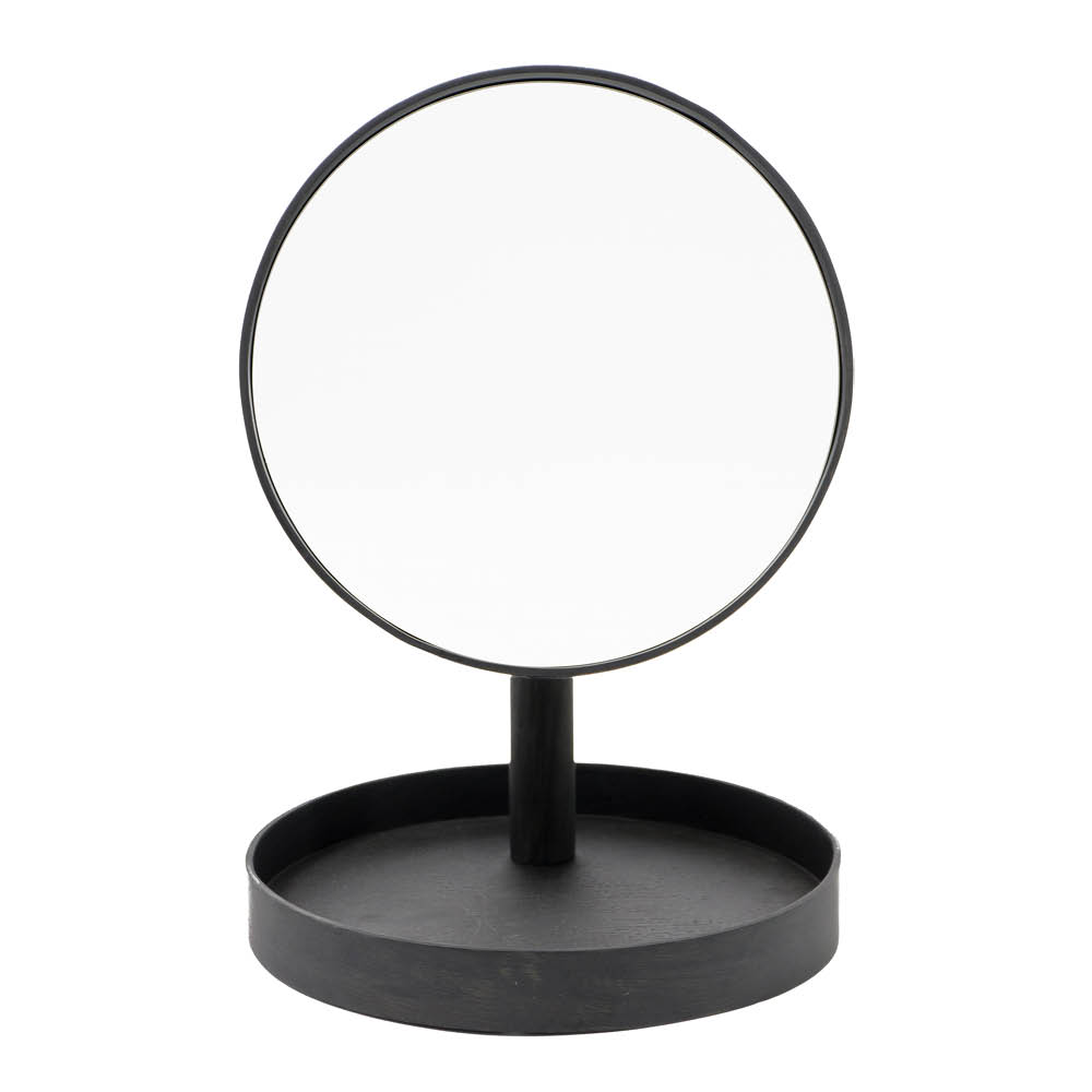 Magnify Mirror Bordsspegel med bricka 25 cm Mörk Ek