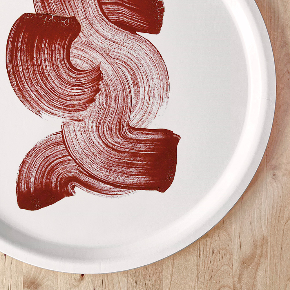 Bricka Rund 38 cm Swedish Red