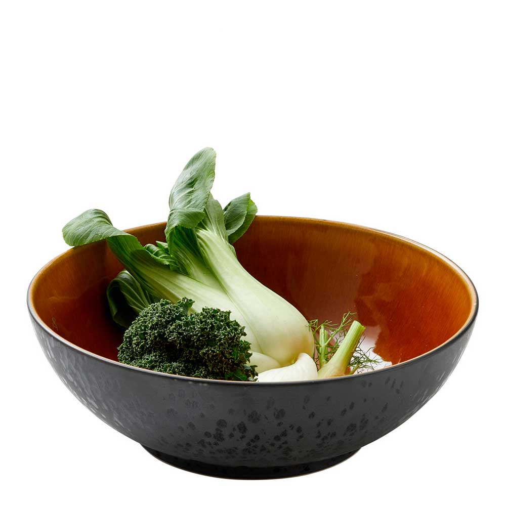 Salladsskål 30 cm Svart/Bärnsten