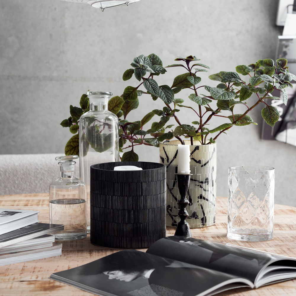 Gara Värmeljushållare 16 cm Svart