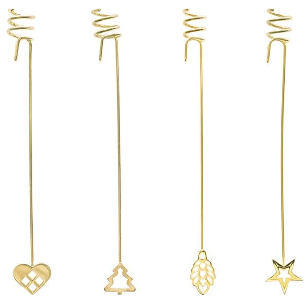 Ljushållare 18 cm 4-Pack Guld