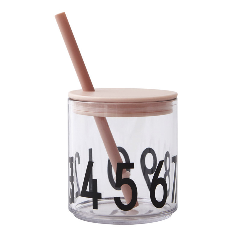 Eat & Learn Sugrör med lock Nude