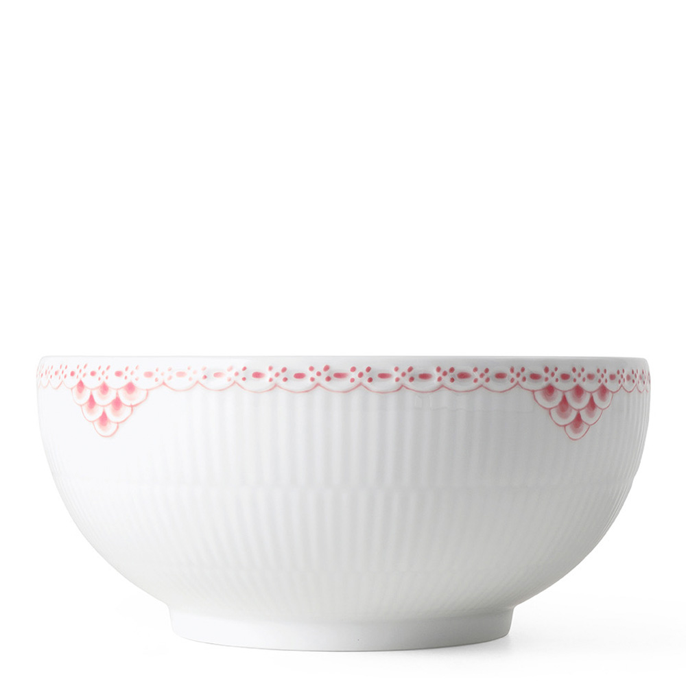 Coral Lace Skål 110 cl Korall/Vit