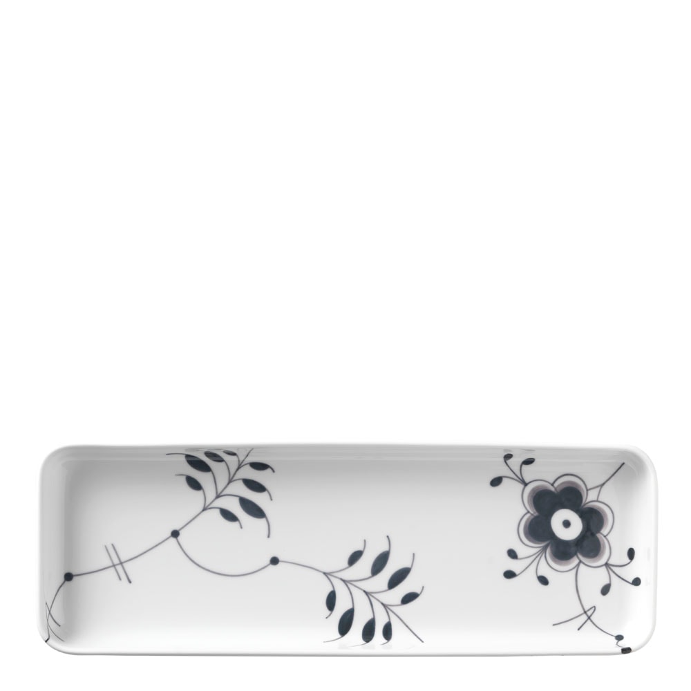 Black Fluted Mega Fat Rektangulärt 36x12 cm