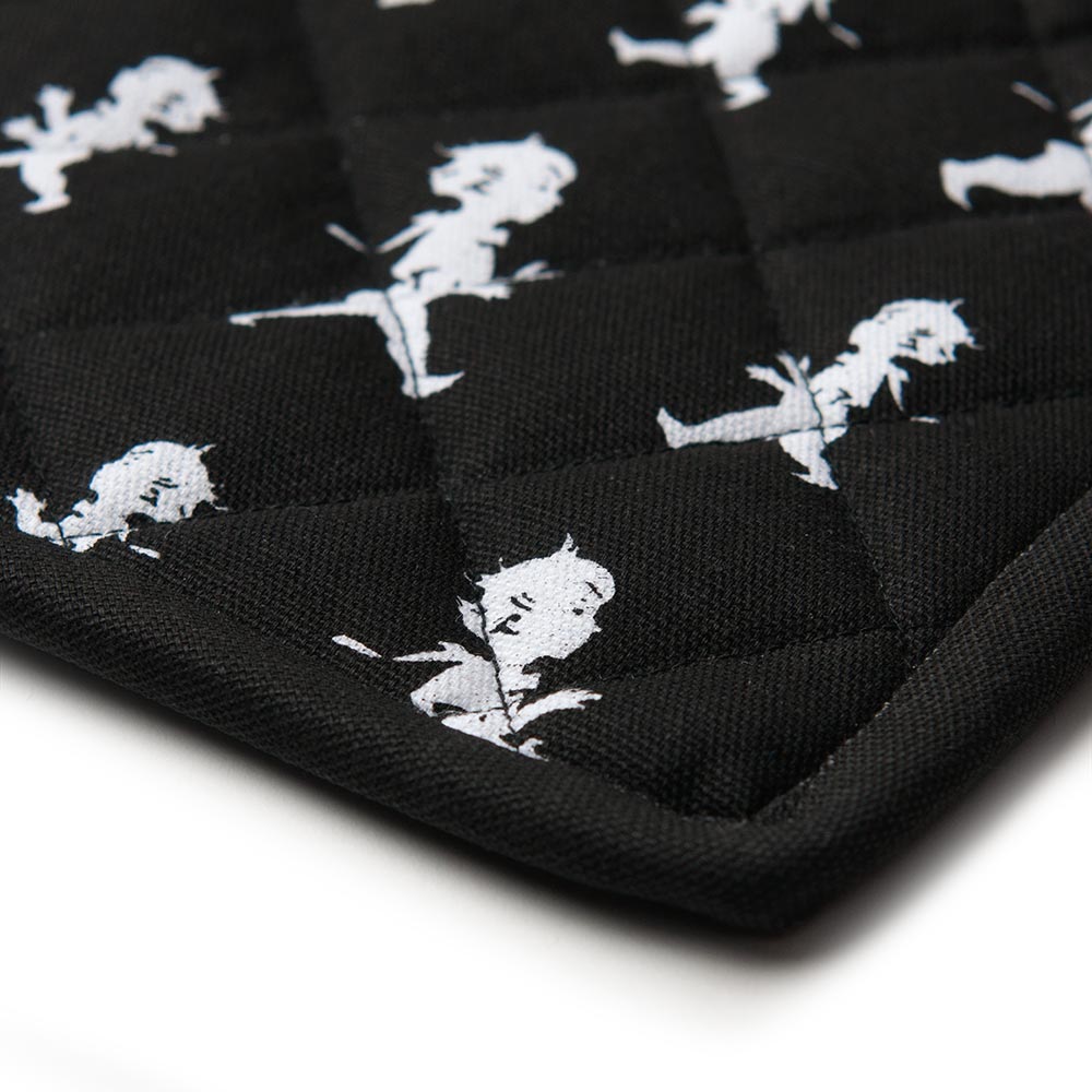 Grytlapp 22x22 cm Svart