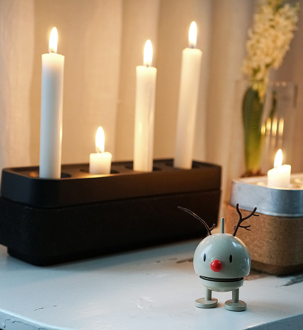 Låda till Stumpastaken lång 4 ljus Svart