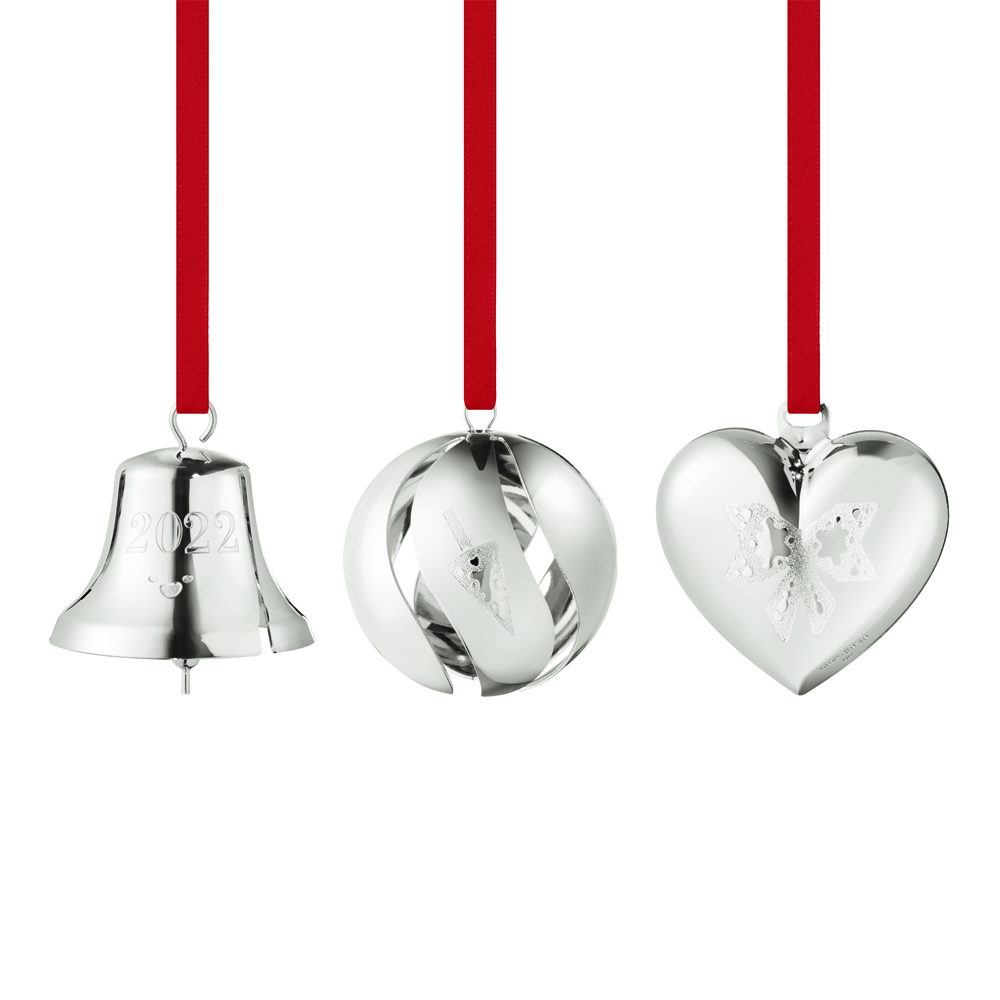 Christmas Collectibles Julhänge 3 delar 6 cm Pläterad