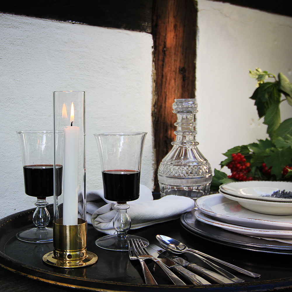 Stormljusstake 5x25 cm Mässing