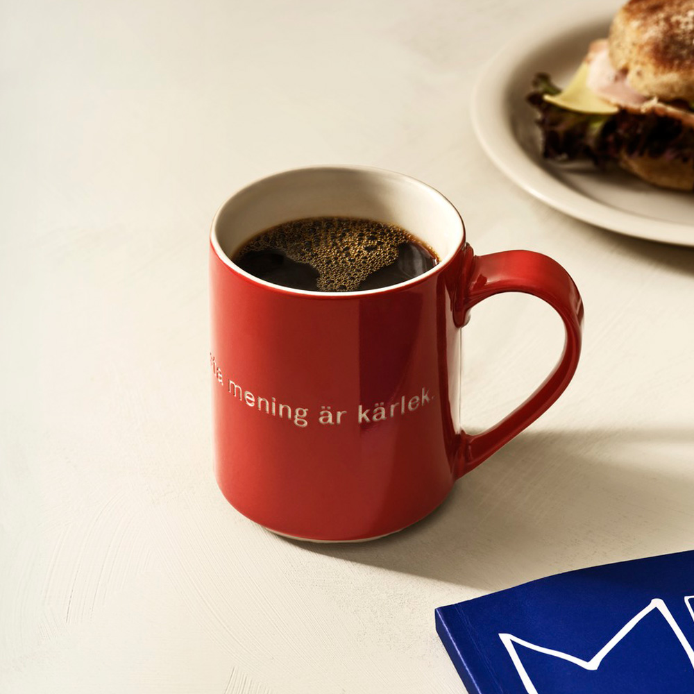 Astrid Lindgren Mugg Ja, jag tror att livets innersta�?Röd