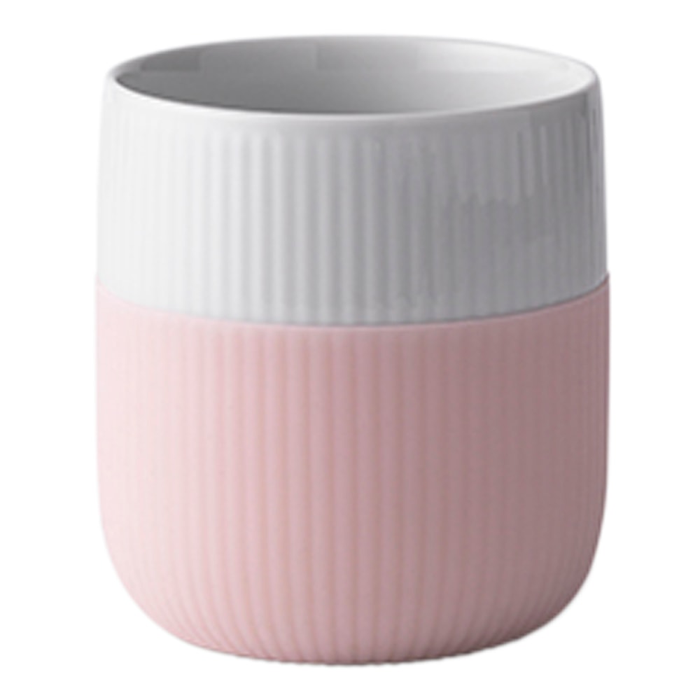 Fluted Contrast Mugg 33 cl Dahliarosa