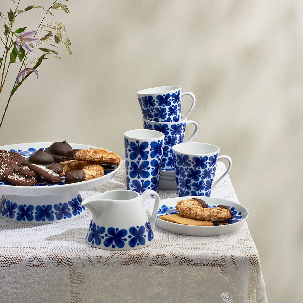 Mon Amie Mugg med öra 34 cl 4-pack Vit/blå